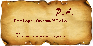 Parlagi Annamária névjegykártya