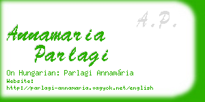 annamaria parlagi business card