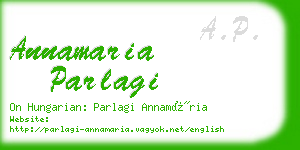 annamaria parlagi business card